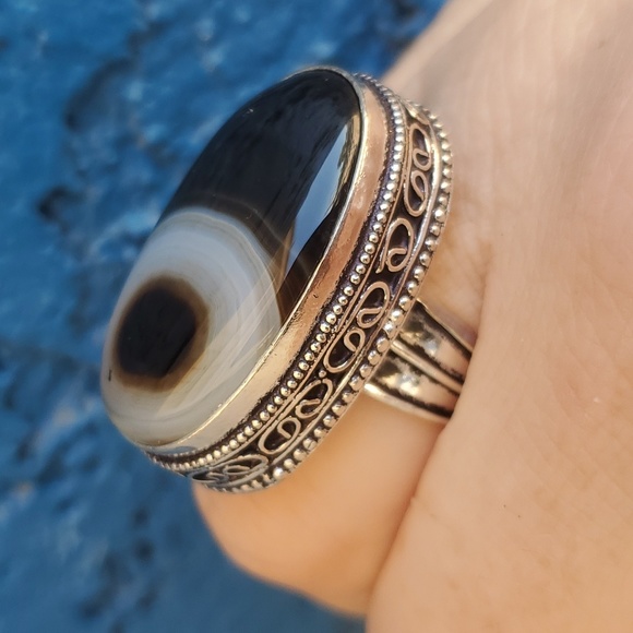 New Botswana Agate 925 Silver Ring. - Picture 2 of 16